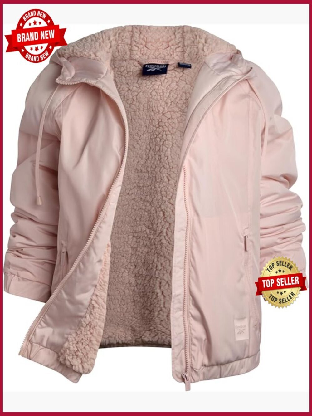 Women's Midweight Sherpa-Lined Windbreaker Jacket with Hood
